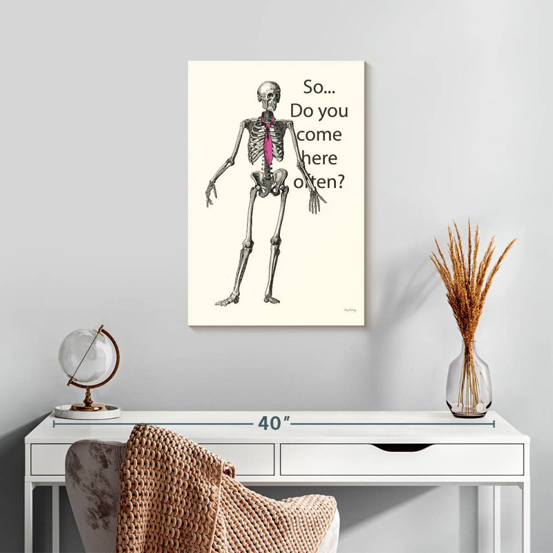 Tergel Skeleton Walks Into A Bar, 24" H x 16" W