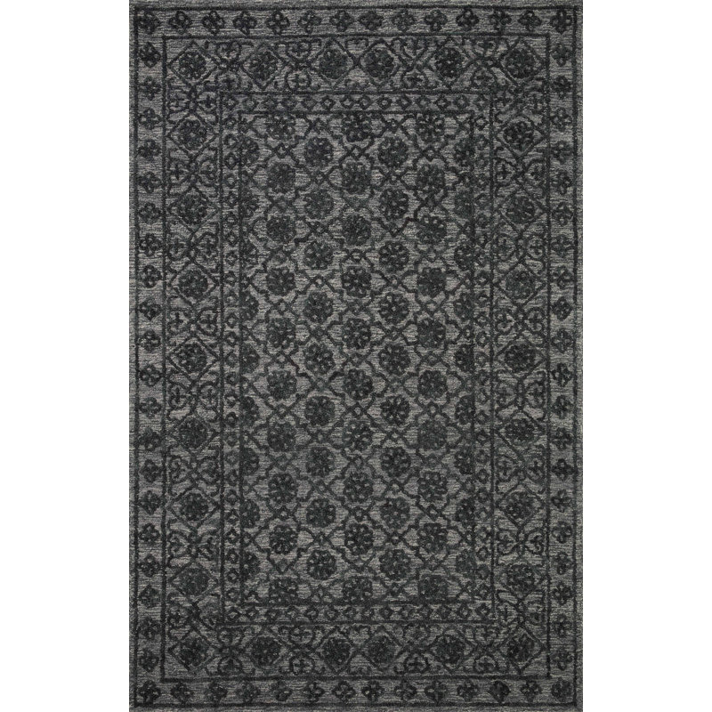 Tapis oriental en laine touffeté à la main Millcreek, Tapis de couloir 2 pi 6 po x 7 pi 6 po