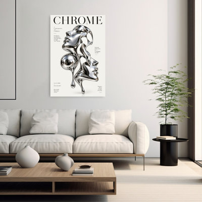 Faces Abstract Contemporary Elegant Wall Art Print 1 Piece Wrapped Canvas Wall Art