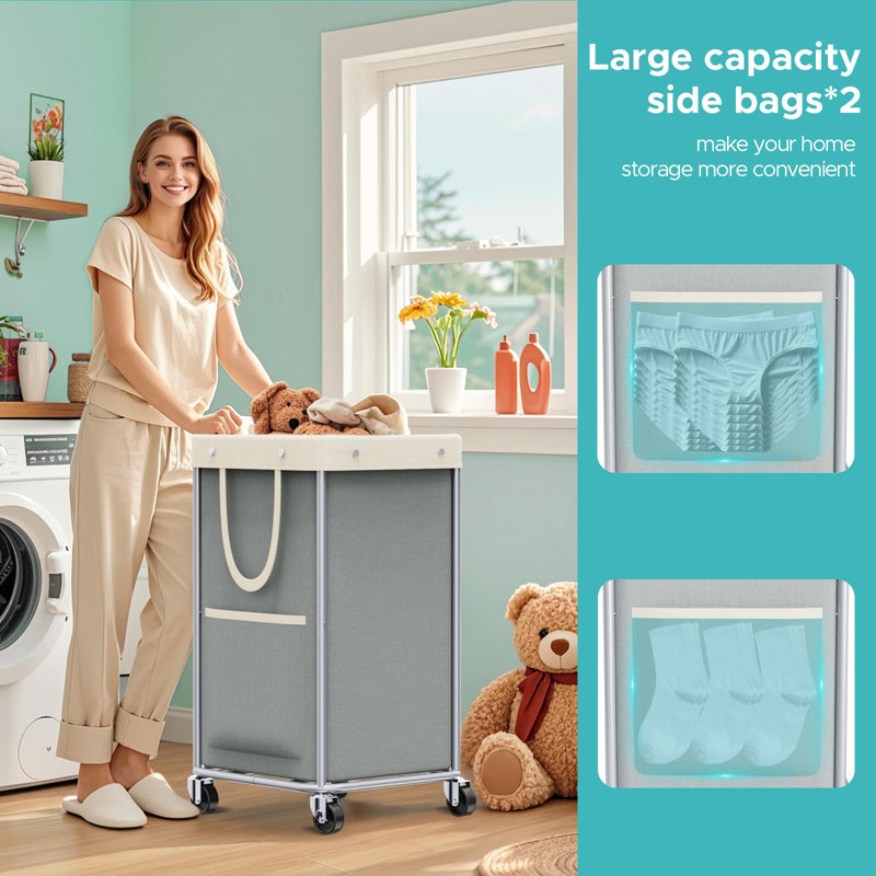 150 L Laundry Basket With Wheels