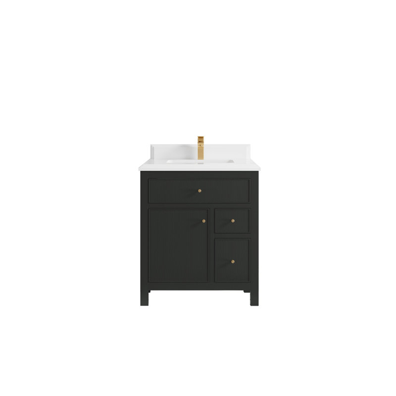Sonoma 30 po X P 22 po De salle de bain Quartz doré, Blanc