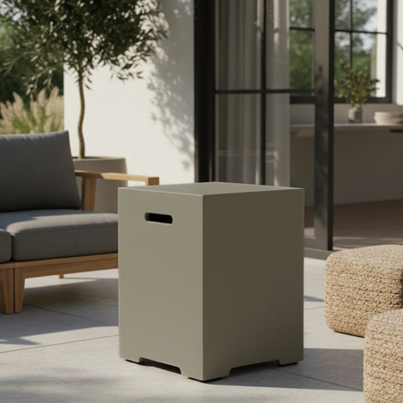 Couvercle de propane et table de rangement, 20 lb, accessoire de foyer extérieur, solution de refuge durable et élégante