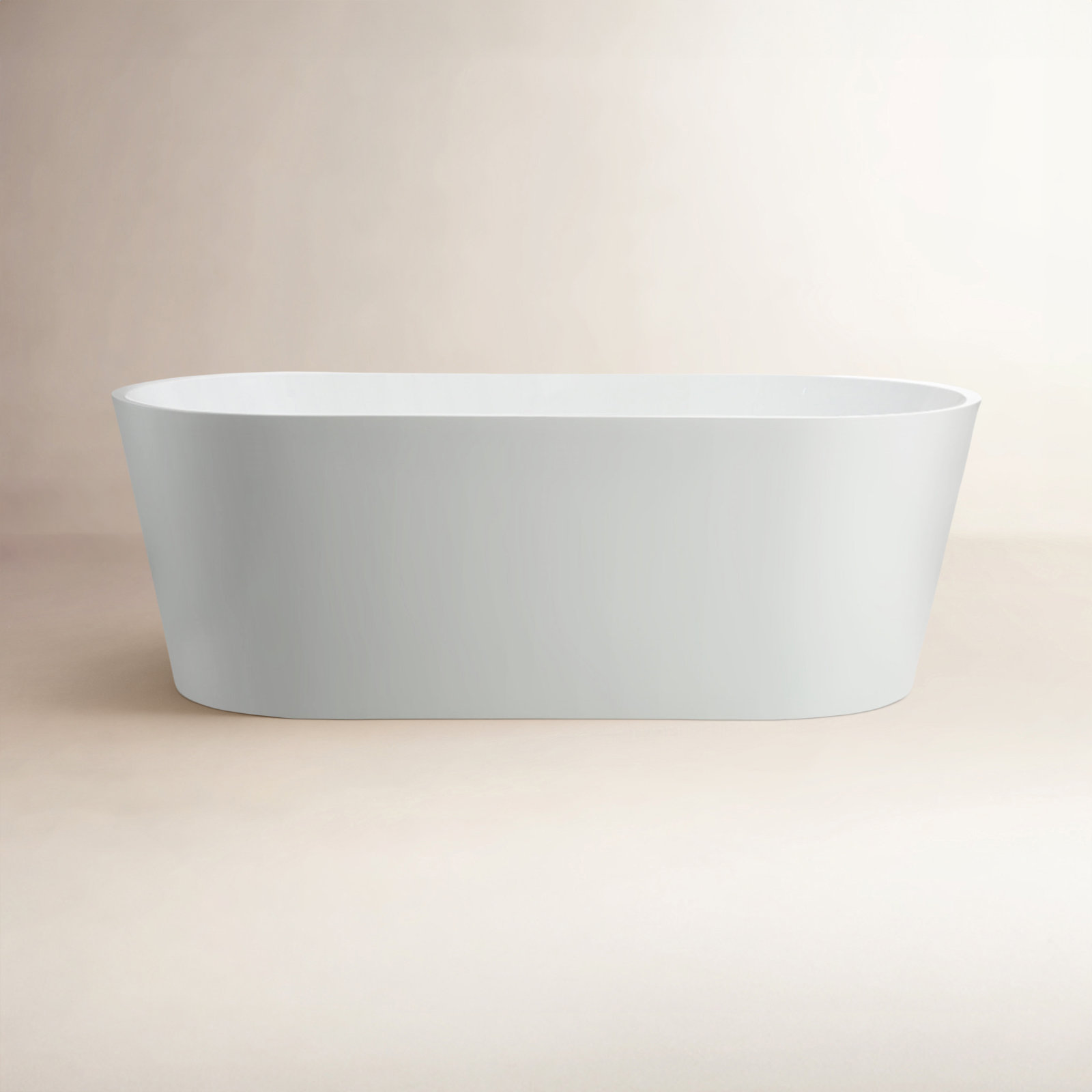 Iris 67" Freestanding Soaking Acrylic Bathtub, White/Oil Rubbed Bronze