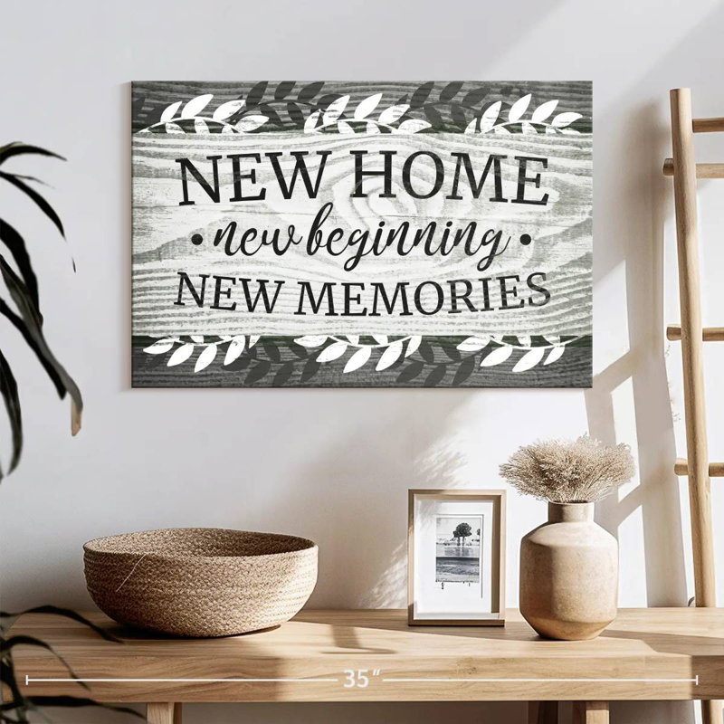 Plaque murale New Home I, H 32 po x l 48 po