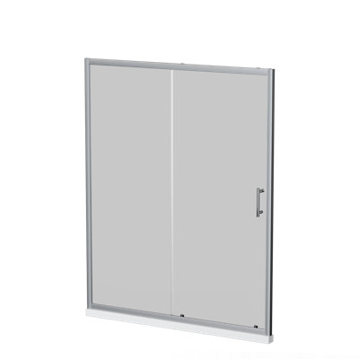 60.In W X 72.In H Single Sliding Shower Door, 1/5 Inch Thick Clear Tempered Glass Shower Door With Stainless Steel Handle, Chrome
