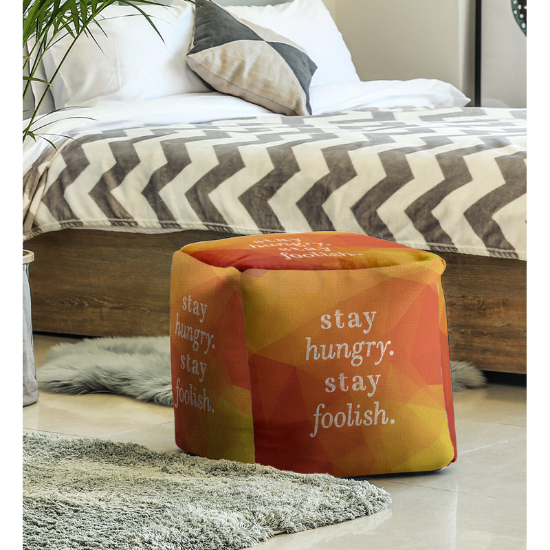 Repose-pieds cube, Ambre