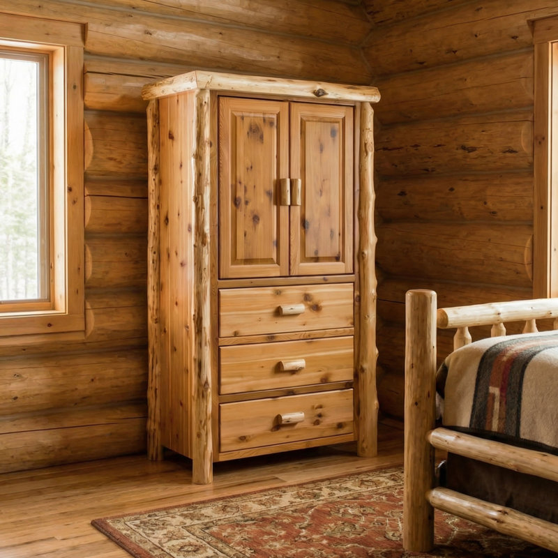 Armoire 3 tiroirs Fireside Lodge Cedar, Coffee Premium