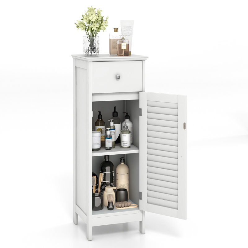 Altheia Freestanding Linen Cabinet, White