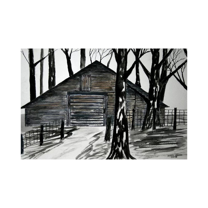 Country Barn by Derek McCrea - Wrapped Canvas Print, 30.48 cm H x 45.72 cm W