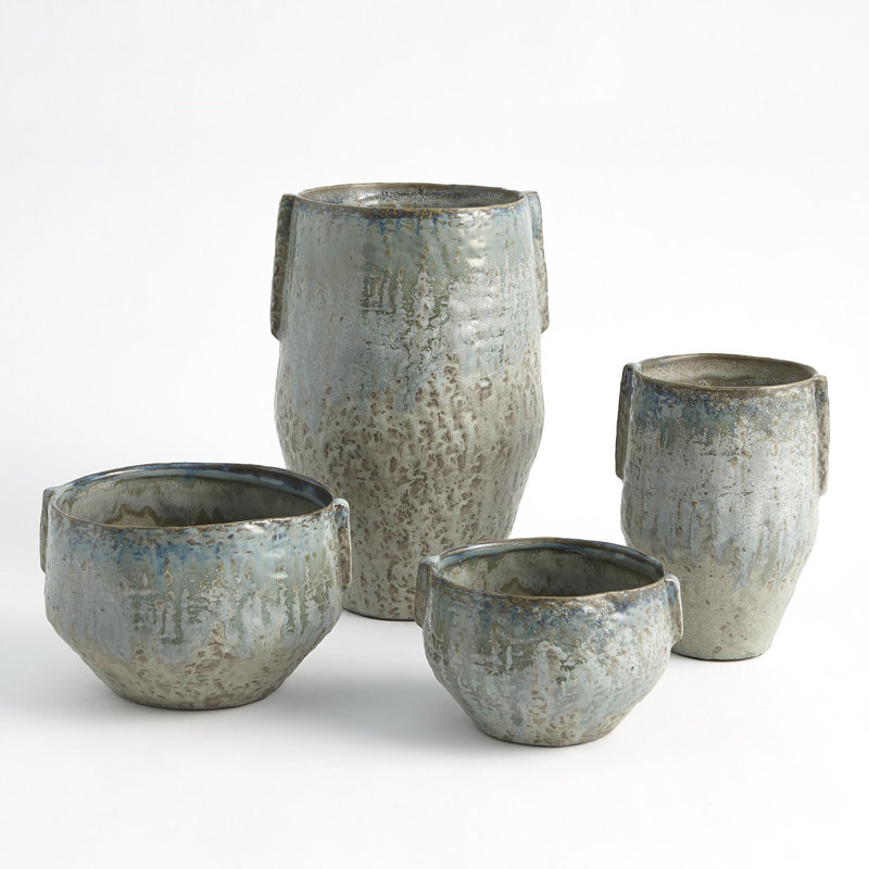 Ceramic Table Vase, 7.25" H x 5.5" W x 5" D