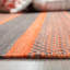 Tapis rayé en laine / coton tissé à la main Amerina Kilim - orange / gris-12415166