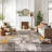 Rainiero Abstract Performance Gray/Yellow/Ivory Rug-1136113764