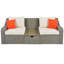 Ensemble de canapé de patio en osier 3 pièces Adelean, ensemble de canapé d'extérieur avec coussins, coussins, repose-pieds et table-88363994