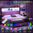 Tryston Bed Frame With Bookcase Headboard-1741736399-1734586745
