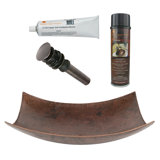 Premier Copper Products BSP5_VREC18MSDB-P Bathroom Sink And Drain Package