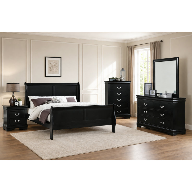5 Piece Gillett, Full, Black