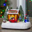 Décoration de table de village de Noël pour arbre de Noël éclairé et musical 8 po - pré-éclairé