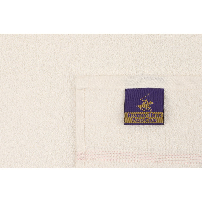 Serviette 100% coton, Crème / rose / anthracite, Essuie-mains - paquet de 2