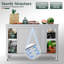 CWG001 - Armoire de travail en acier inoxydable - Double couche - 48 pouces - Couleur originale de l'acier inoxydable