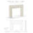 Portland Cast Stone Fireplace Surround with Beveled Hearth-104107494-104107495