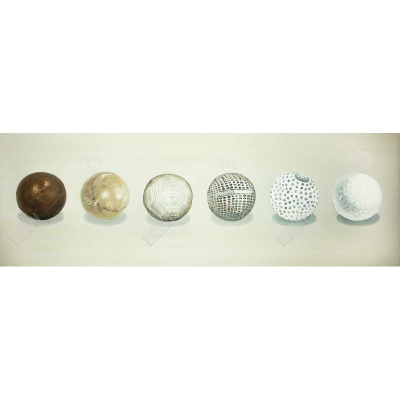«Golf Ball Evolution» sur toile, H 16 po x l 48 po