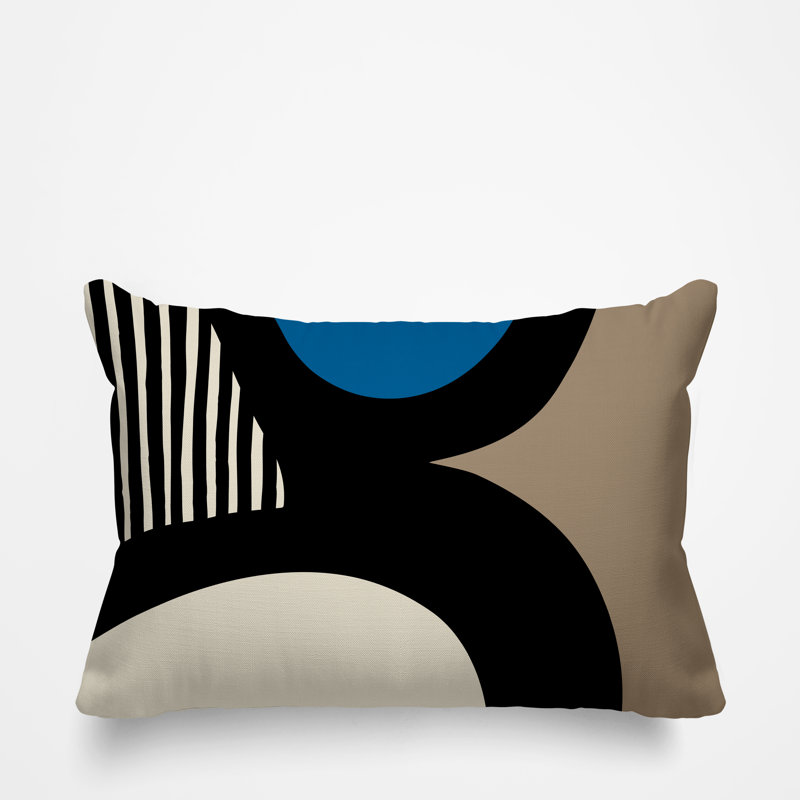 Lara Reversible Throw Pillow, Turquoise, 14"H x 20"W