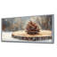 Pinecone In A Winter On A Wood Slide - Pinecone Wall Art-1712441264-1756917272