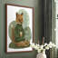 Latte Fox dans un chandail, reproduction encadrée - bois massif-1294294771-1294294773