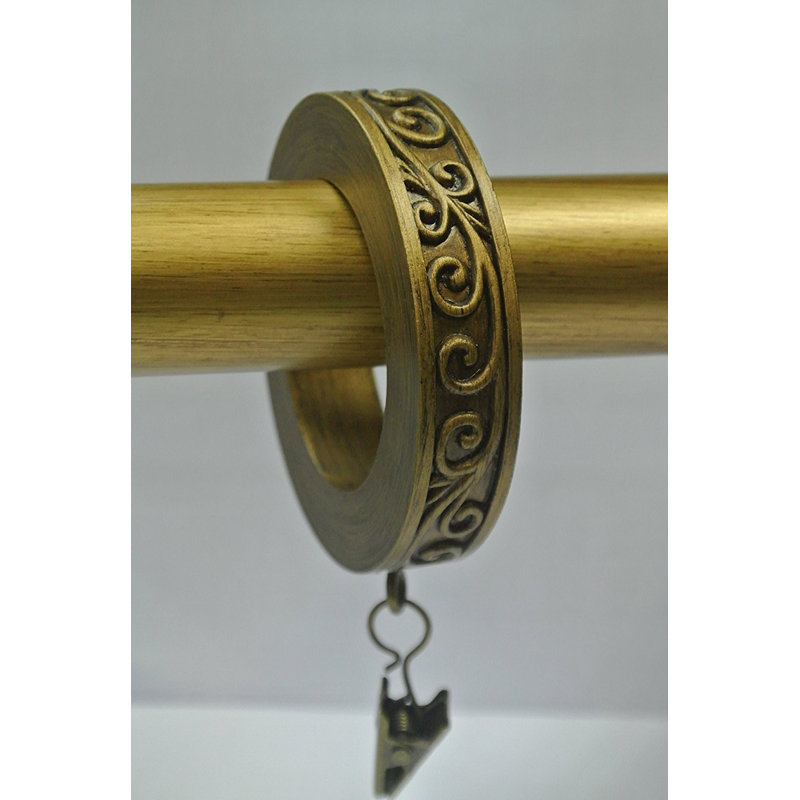 Anneau de rideau scroll designer Harpersville, Doré de la Renaissance