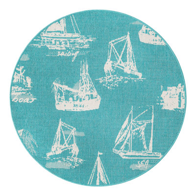 Indoor/Outdoor Coastal Area Rug