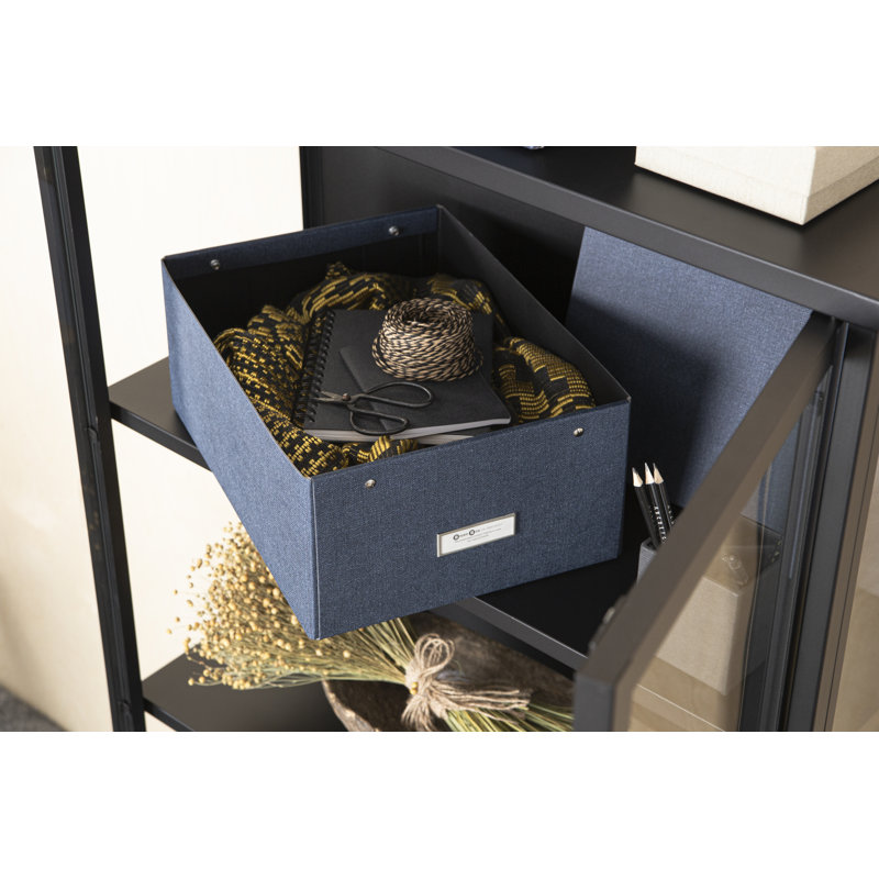 Bigso Cardboard/Paper Bin, Blue