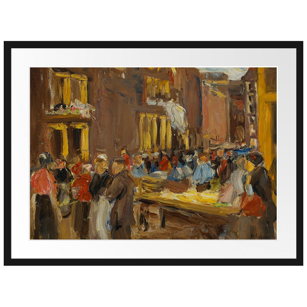 Gerahmter Kunstdruck Jewish Alley in Amsterdam von Max Liebermann