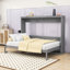 Lit escamotable de style campagne moderne avec panneau de fibres à densité moyenne durable et contreplaqué Luntex-116251352-116251353