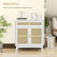 Buffet Boho avec portes en rotin-1920756287