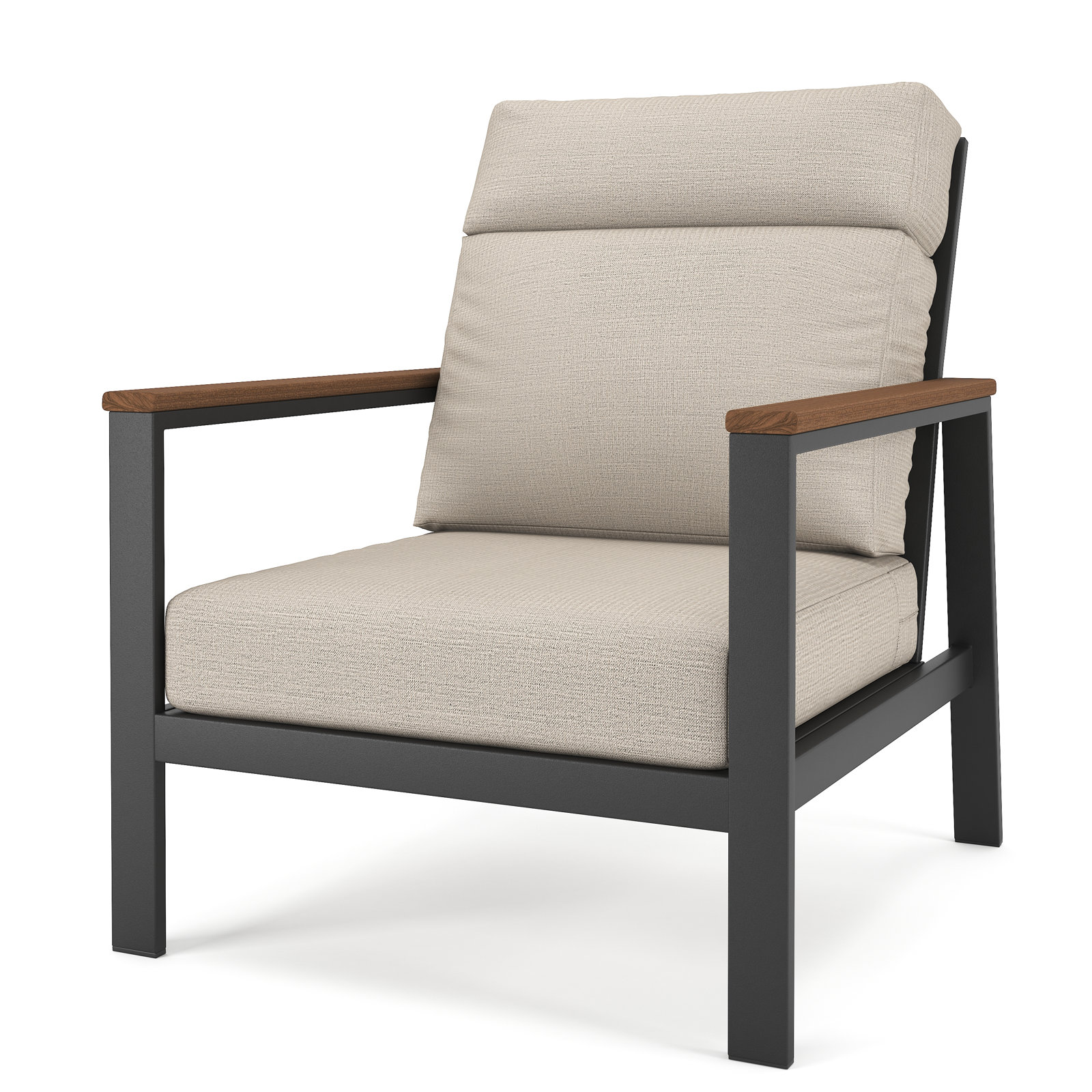 Townsend Sunbrella® Patio Lounge Chair, Cast Silver, Brown, Yes