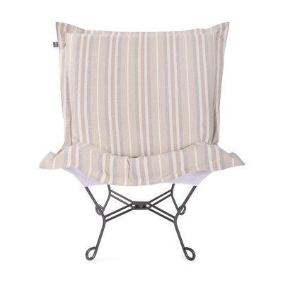 Marek Indoor/Outdoor Puff Scroll Chair Dune