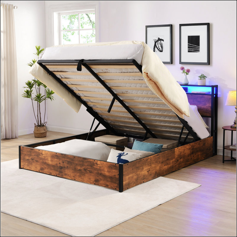 Base de lit avec rangement relevable