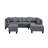 104.5" Upholstered Sofa,Chaise & Ottoman