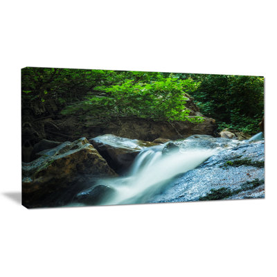 Water Slide Over the Moss - Reproduction de photo sur toile tendue