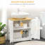 Armoire de salle de bain moderne sous le lavabo, lavabo mural pour meuble-lavabo, armoire de rangement avec portes doubles et tablette réglable