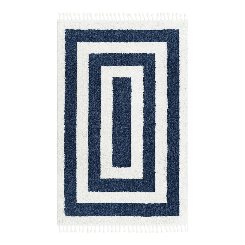 Deiah Geometric Indoor Rug, Rectangle 5'3" x 8'