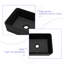 Lavabo de salle de bain rectangulaire en céramique noire 16 po x 12 po