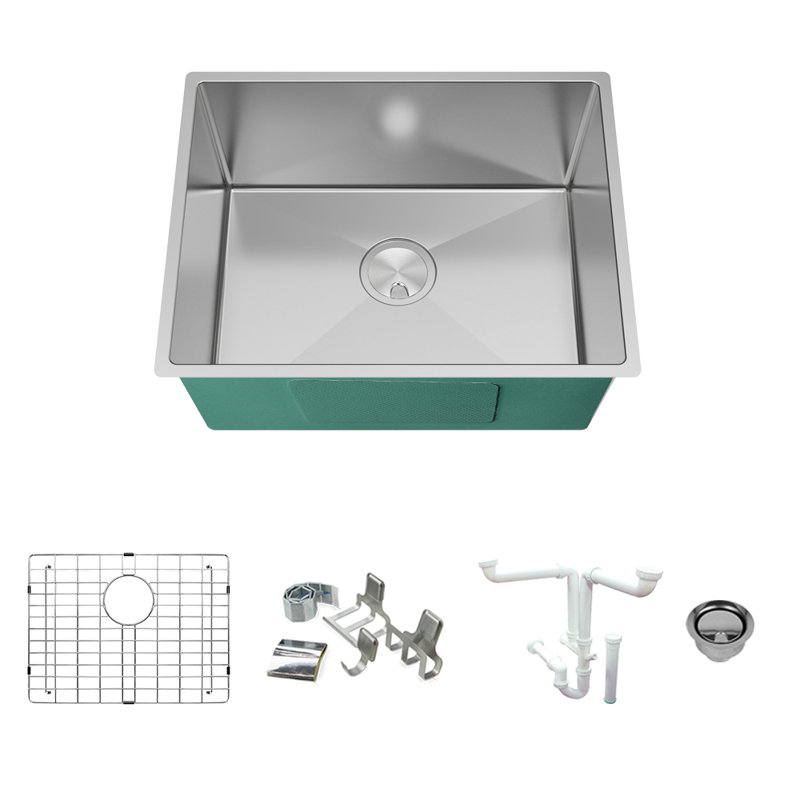 Évier de cuisine avec filtre à panier encastrable Diamond L 23 po x l 19 po Diamond