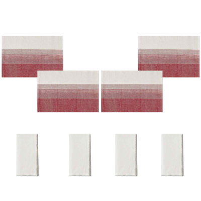 Wrought Studio™ Ombre 4-Pack Placemat & 4-Pack Napkin Set