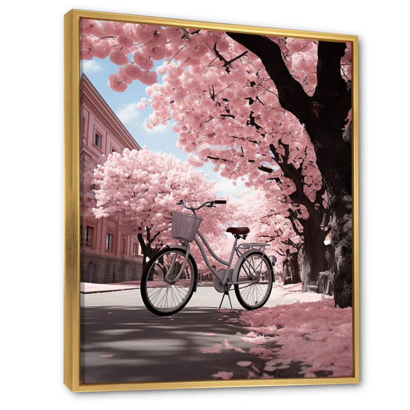 Deeana «Cycle of Life II», reproduction d'art sur toile encadrée, H 32 po x l 16 po x P 1 po, Cadre flottant doré