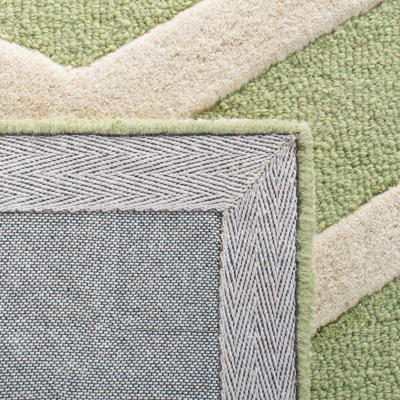 Shept Mallet Chevron Wool Hand Woven Area Rug, Rectangle 61 x 91 cm