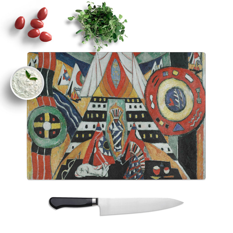 Indian Composition by Marsden Hartley Chopping Board, 0.4cm H x 28.5cm W x 39cm L