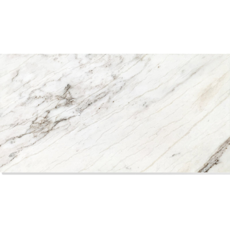 Carreaux de marbre blanc 12 po x 24 po - Poli pour un carrelage intérieur et intérieur élégant pour la maison Snow Mountain