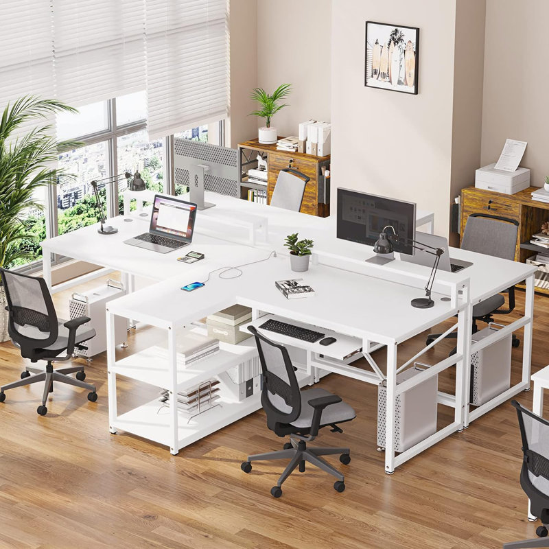 Double Computer Desk - Spacious & Modern | Wayfair