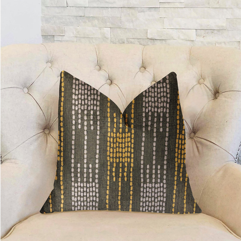 Capella Striped Outdoor Reversible Throw Pillow, 16" x 16", Throw Pillow